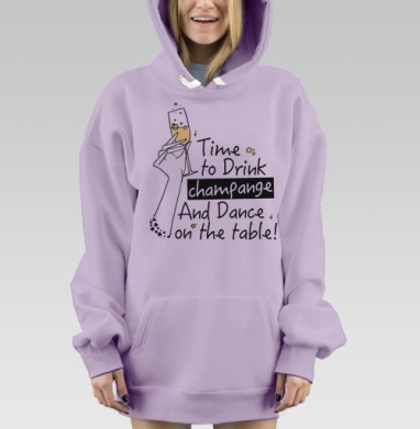 Шампанское, Hoodie Mjhigh Dig Mel, Fiolet, утепленная