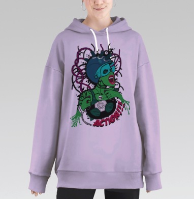 Шлем, Hoodie Long Oversize Fiolet