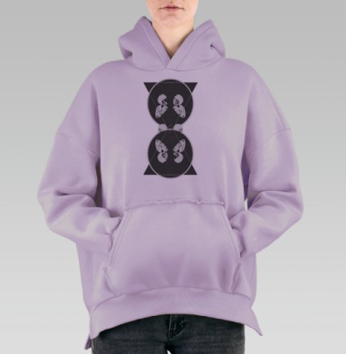 Симметрия бесконечности, Hoodie Oversize Fiolet, утепленная