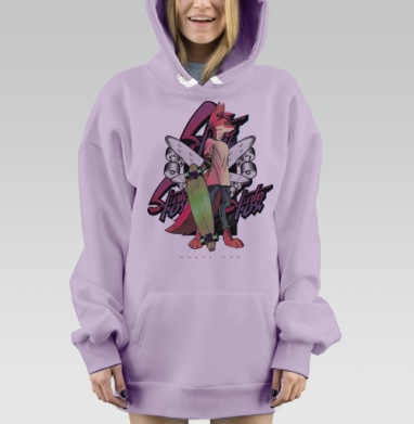 Скейтлис, Hoodie Mjhigh Dig Mel, Fiolet, утепленная