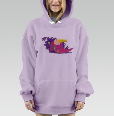 Скромность, Hoodie Mjhigh Dig Mel, Fiolet, утепленная