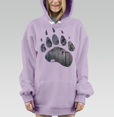 След медведя, Hoodie Mjhigh Dig Mel, Fiolet, утепленная