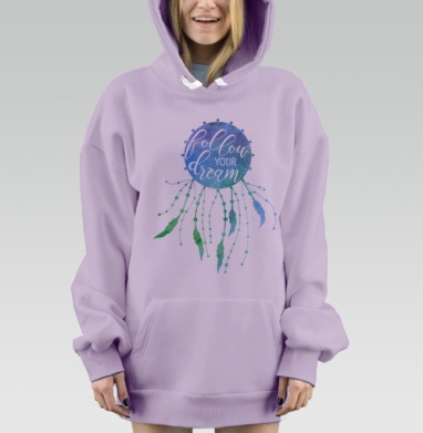 Следуй за мечтой, Hoodie Mjhigh Dig Mel, Fiolet, утепленная
