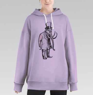 Слон, Hoodie Long Oversize Fiolet