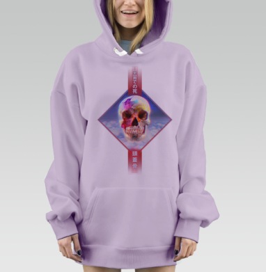 Смерть в космосе, Hoodie Mjhigh Dig Mel, Fiolet, утепленная