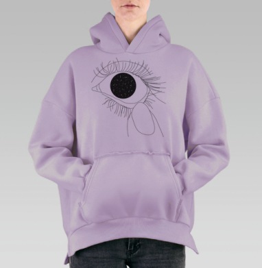 Смотри что у меня внутри, Hoodie Oversize Fiolet, утепленная