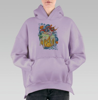 Снеголыжник, Hoodie Oversize Fiolet, утепленная