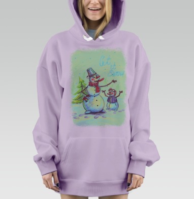 Снеговики, Hoodie Mjhigh Dig Mel, Fiolet, утепленная