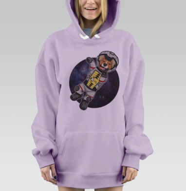Собака-космобака, Hoodie Mjhigh Dig Mel, Fiolet, утепленная