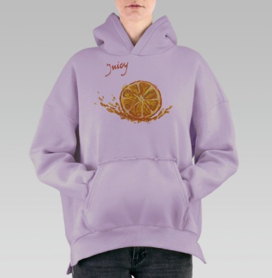 Сочный апельсин, Hoodie Oversize Fiolet, утепленная