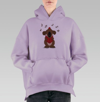 Сольное поздравление-приветствие, Hoodie Oversize Fiolet, утепленная