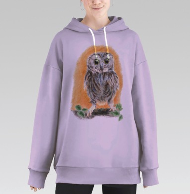 Сова, Hoodie Long Oversize Fiolet