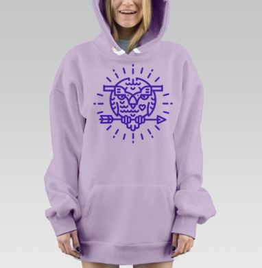 Сова, Hoodie Mjhigh Dig Mel, Fiolet, утепленная