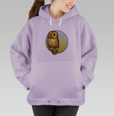 Сова на суку, Hoodie Oversize Fiolet