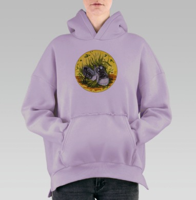 Старые кеды, Hoodie Oversize Fiolet, утепленная