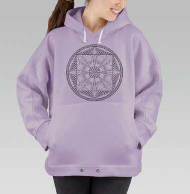 Стрекочущая мандала, Hoodie Oversize Fiolet