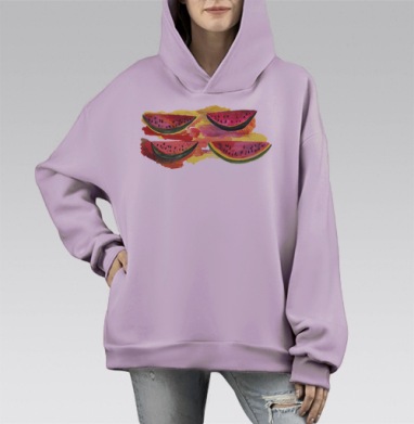Стрэнчбузы, Hoodie Mono Fiolet, оверсайз, утепленная