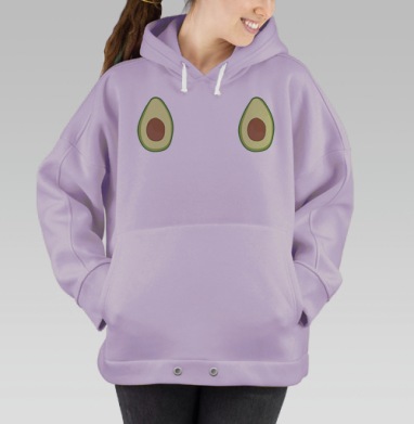Свежие половинки авокадо – натуральная гармония и баланс, Hoodie Oversize Fiolet