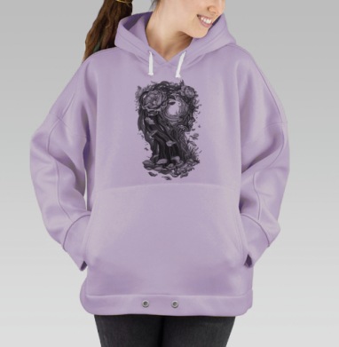 Сюрреалистическая девушка, Hoodie Oversize Fiolet