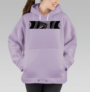 Сюрреалистический калейдоскоп движения и искажений, Hoodie Oversize Fiolet
