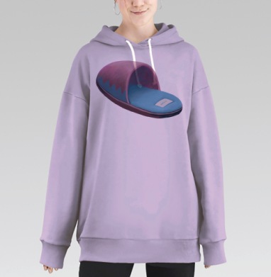 Тапок (Живая Азбука), Hoodie Long Oversize Fiolet