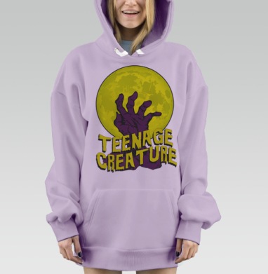 Teenage Creature / Подростковое существо, Hoodie Mjhigh Dig Mel, Fiolet, утепленная