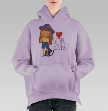 То что люблю, Hoodie Oversize Fiolet, утепленная