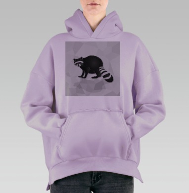 Толстый енот, Hoodie Oversize Fiolet, утепленная