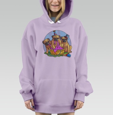 Три толстяка, Hoodie Mjhigh Dig Mel, Fiolet, утепленная