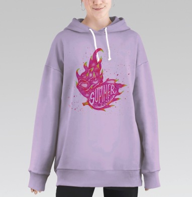 Тропики и лето, Hoodie Long Oversize Fiolet