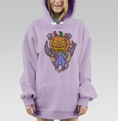 Тыква Хеллоин, Hoodie Mjhigh Dig Mel, Fiolet, утепленная