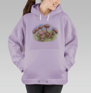 Улитка в опятах, Hoodie Oversize Fiolet