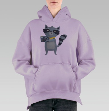 Улыбочку, Hoodie Oversize Fiolet, утепленная