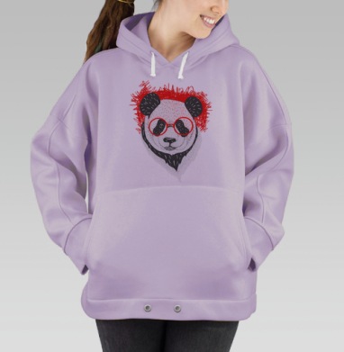 Умный панда, Hoodie Oversize Fiolet