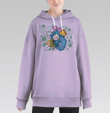 Валяшки, Hoodie Long Oversize Fiolet