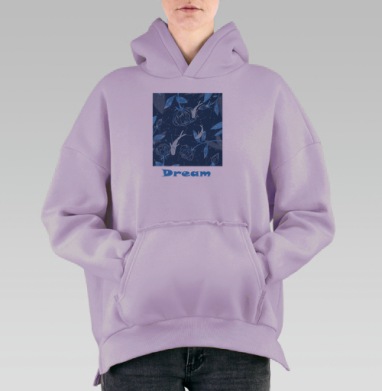 Вечерняя сказка, Hoodie Oversize Fiolet, утепленная