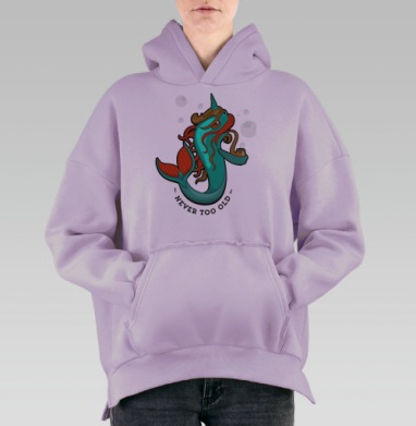 Вечная молодость, Hoodie Oversize Fiolet, утепленная