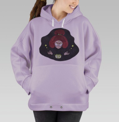 Ведьма медитирует, Hoodie Oversize Fiolet