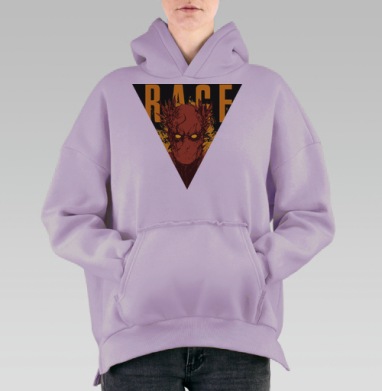 Ведомый гневом, Hoodie Oversize Fiolet, утепленная