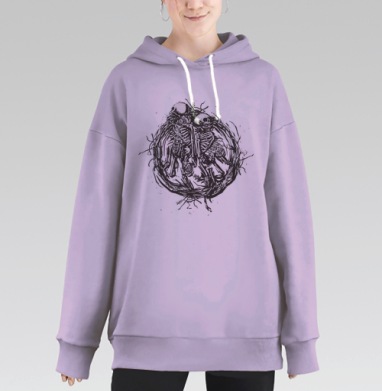 Венок, Hoodie Long Oversize Fiolet