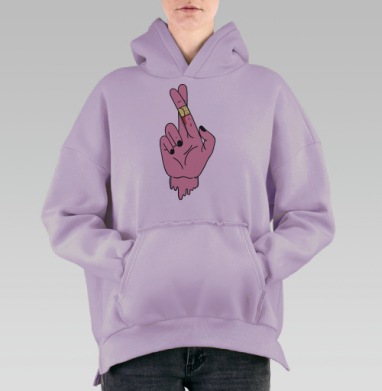 Верь, Hoodie Oversize Fiolet, утепленная