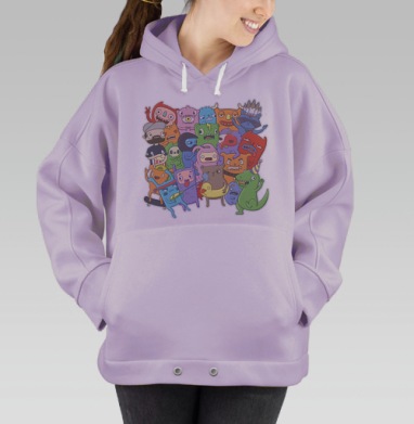 Весёлый дудл, Hoodie Oversize Fiolet