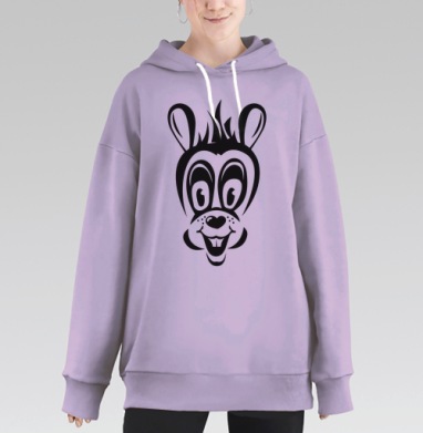 Веселый кролик, Hoodie Long Oversize Fiolet