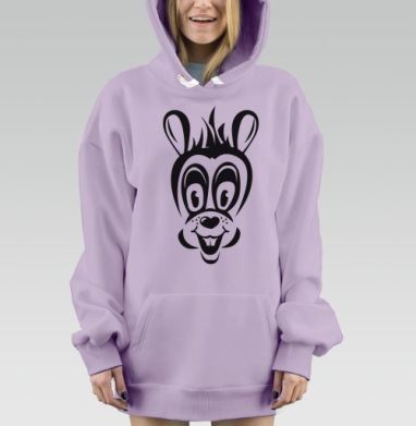 Веселый кролик, Hoodie Mjhigh Dig Mel, Fiolet, утепленная