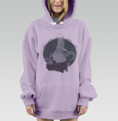 Весенние розы, Hoodie Mjhigh Dig Mel, Fiolet, утепленная