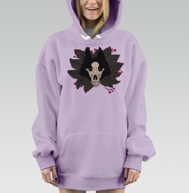 ВОЛЧЬЯ ЯГОДА, Hoodie Mjhigh Dig Mel, Fiolet, утепленная