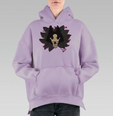 ВОЛЧЬЯ ЯГОДА, Hoodie Oversize Fiolet, утепленная