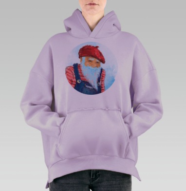 Волшебник-книгочей, Hoodie Oversize Fiolet, утепленная