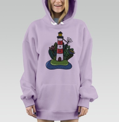 Волшебный маяк, Hoodie Mjhigh Dig Mel, Fiolet, утепленная