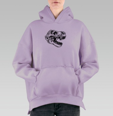 Вымерший вид, Hoodie Oversize Fiolet, утепленная